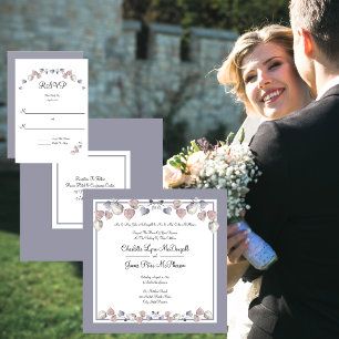 Weich Lila, schottische Heather, Herz-Hochzeit