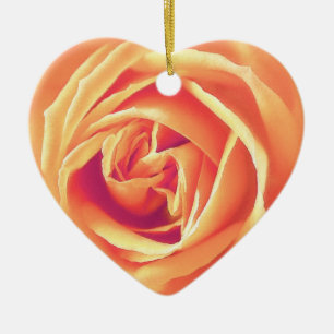 Weich orange Rose Keramikornament