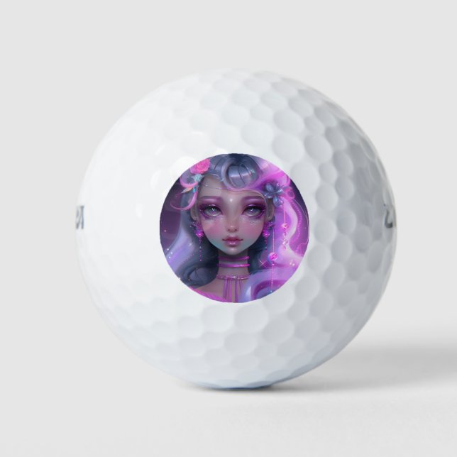 Weich Pastel Pink Fairy Golfball (Vorderseite)