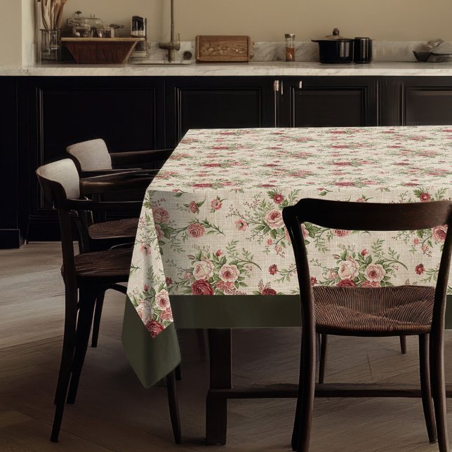 Weich Pastel Shabby Chic Delikate Blumenmuster Tischdecke (Soft Pastel Shabby Chic Delicate Floral Patterns Tablecloth)