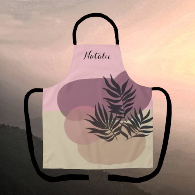 Weich Pastell Abstrakt Tan Pink Tropische Schürze (Von Creator hochgeladen)