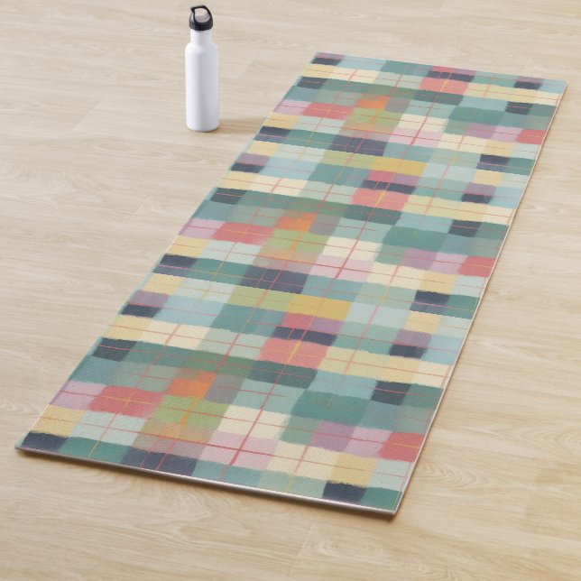 Weich Pastell Flannel Kariert Yogamatte (Beispiel)