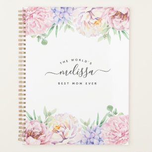 Weich Pastell floral Weltbeste Mama-Planer aller Planer