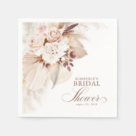 Weich Pastell Pampas Brautparty Serviette