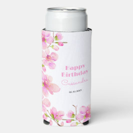 Weich Pastell Pink Cherry Blossom Sakura Geburtsta Selters Dosenkühler