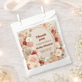 Weich pastellfarbene Bouquet Herbstgebäck Blume Ba Geschenktütchen