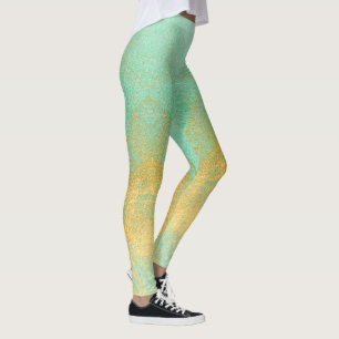 Weich pastellfarbener Glitzer All-Over-Print-Leggi Leggings