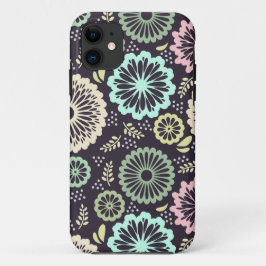 Weich pastellrosa und aquamarine Blume Vintag Bota Case-Mate iPhone Hülle
