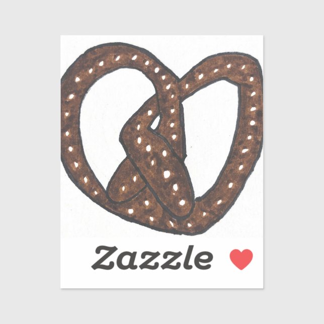 Weich Pretzel Vinyl Aufkleber (Blatt)