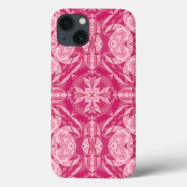 Weich rosa Abstraktes Mandala-Muster Case-Mate iPhone Hülle (Rückseite)