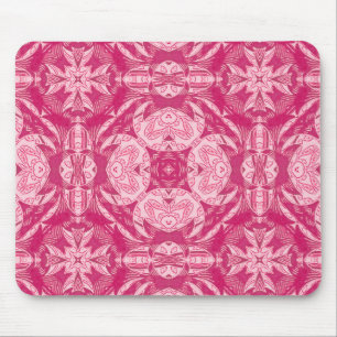 Weich rosa Abstraktes Mandala-Muster Mousepad