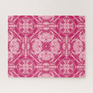 Weich rosa Abstraktes Mandala-Muster Puzzle