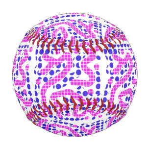 Weich rosa/blaue Polka-Punkte Thunder_Cove Baseball