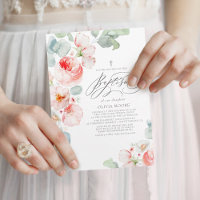 Weich rosa Blume Elegant Boho Taufe