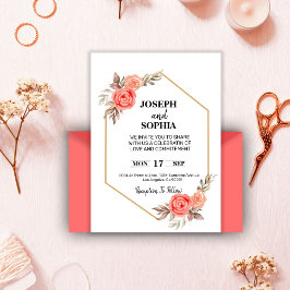 Weich rosa Blume Elegant Romantisch Einladung