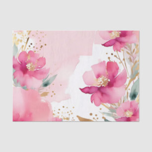 Weich rosa Blume mit Gold Seidenpapier