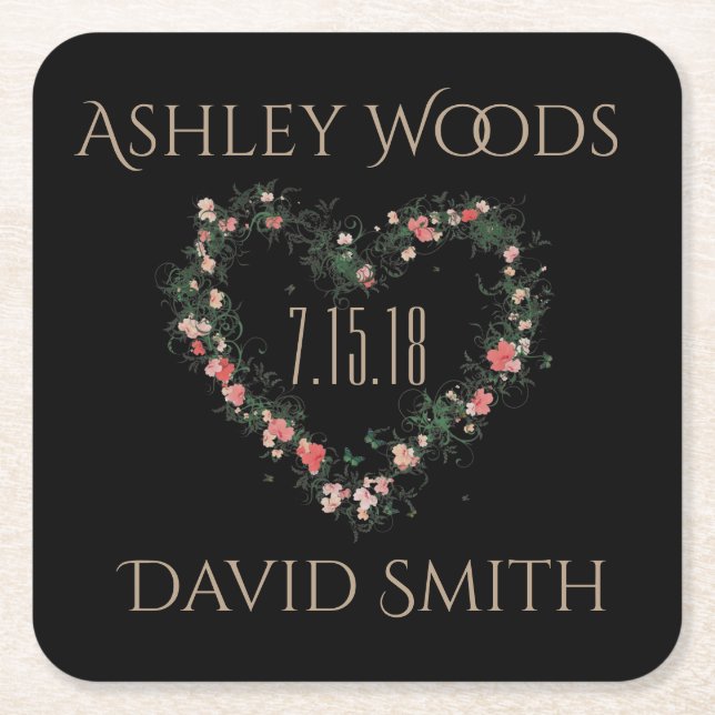 Weich rosa Blumenkohl Save the Date Untersetzer (Vorderseite)