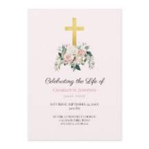 Weich rosa florale Beerdigungsorden