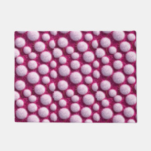 Weich rosa Flusshallen auf Glittery Vibrant Magent Fußmatte