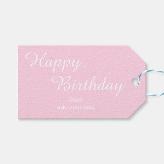 Weich rosa Geburtstagsgeschenktafeln Geschenkanhänger