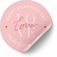 Weich rosa Happy Valentine Day Liebe