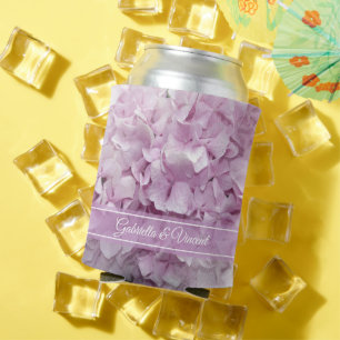 Weich rosa Hydrangea Blume Gastgeschenke Hochzeite Dosenkühler