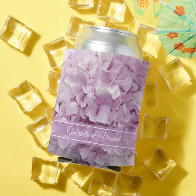 Weich rosa Hydrangea Blume Gastgeschenke Hochzeite Dosenkühler (In Situ Sommer)