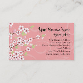 Weich rosa Kirschblossom Visitenkarte