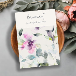 Weich rosa Lila Blumenskript, das eine Kette erzeu Visitenkarte