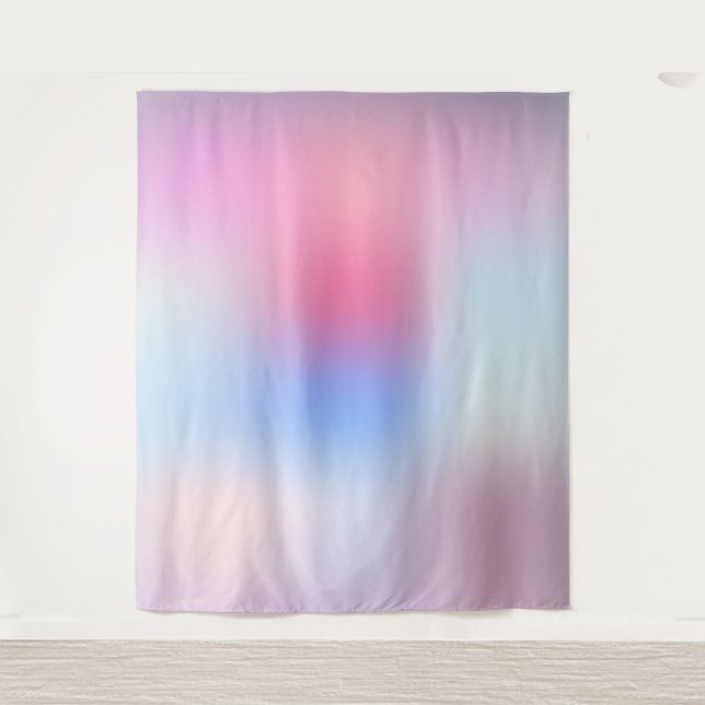 Weich rosa Moderne Farben Wandteppich (Vorderseite)