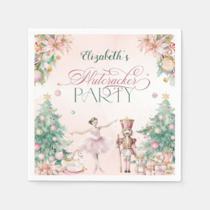 Weich rosa Nutcracker Girls Geburtstagsparty Serviette