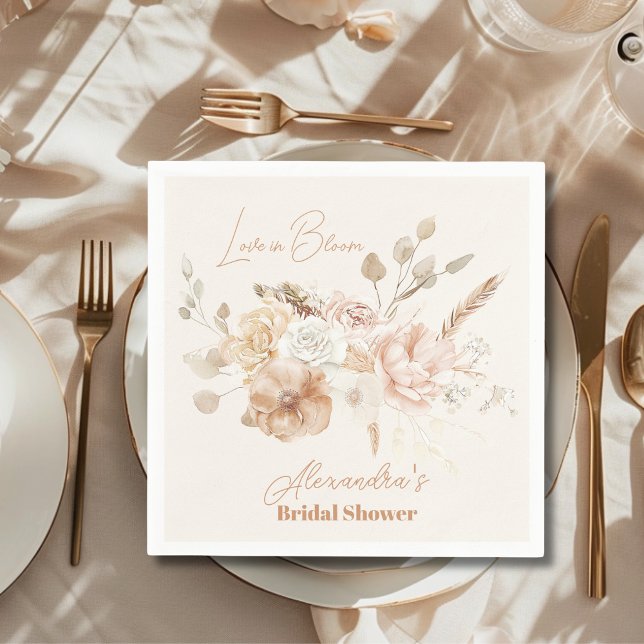 Weich rosa Pampas Gras Brautparty Serviette (Von Creator hochgeladen)