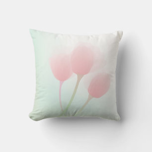 Weich rosa Pastell Tulips Hochzeit Kissen