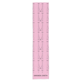 Weich rosa, Personalisiert, Kokospalmen der Silhou Kurzer Tischläufer