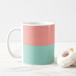 Weich rosa Pfirsich Amber Yucca und Arbor Green Ho Kaffeetasse