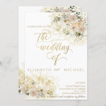 Weich rosa romantische Goldkalligraphie