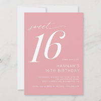 Weich rosa Rosa Blush | Girly Simple Sweet 16 Gebu