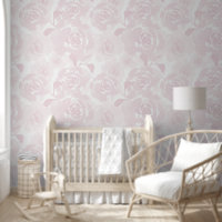 Weich rosa Rosen Kinderzimmer lose Aquarellfarben