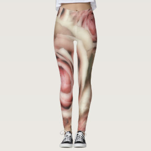 Weich rosa Rosen Weich Chic Einzigartig Leggings