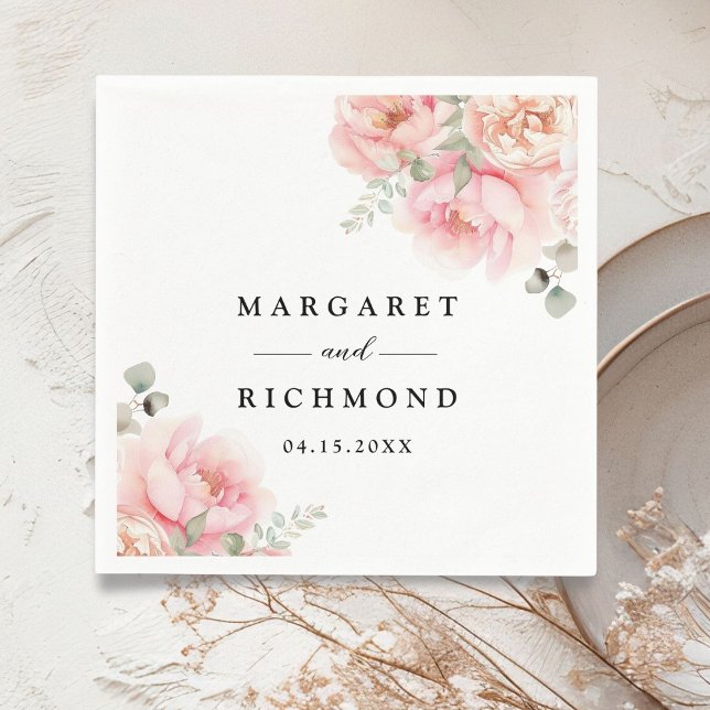 Weich rosa Rosengarten Blumenzehen Serviette (Von Creator hochgeladen)