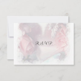 Weich rosa Roses Wedding RSVP