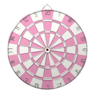 Weich rosa und weiß dartscheibe