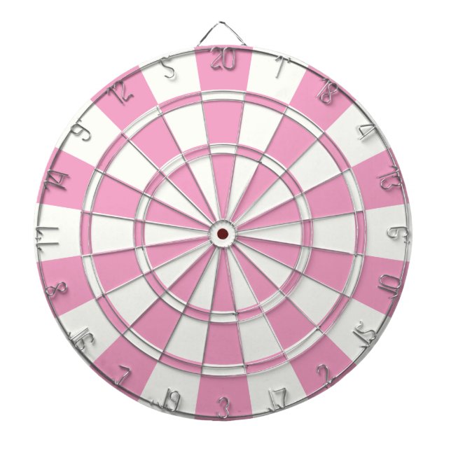 Weich rosa und weiß dartscheibe (vorne)