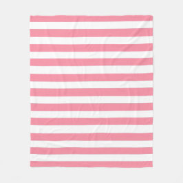 Weich rosa und weiße Streifen Fleecedecke