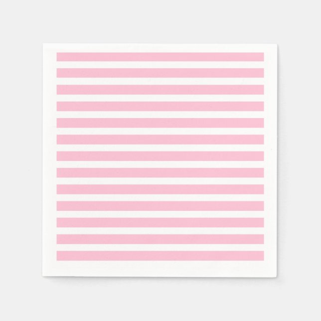 Weich rosa und weiße Streifen Serviette (Vorderseite)