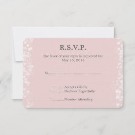 Weich rosa und weißes Bokeh Wedding RSVP