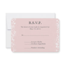 Weich rosa und weißes Bokeh Wedding RSVP