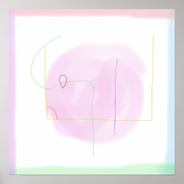 Weich rosa wirbeln poster (Vorne)