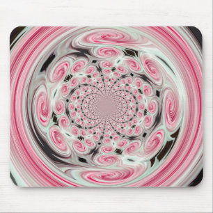 Weich rosa Wolken Swirk Reflektion Mousepad