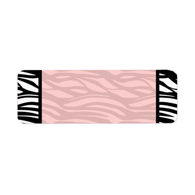 Weich rosa Zebra Blank Labels (Vorne)